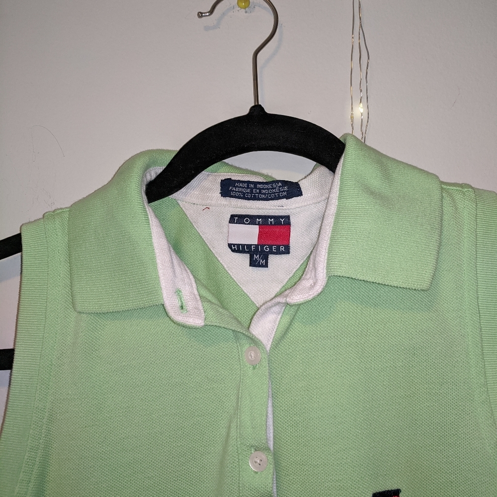 Lime green Tommy Hilfiger vintage polo vest